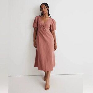 open lace back dress Fornax Draped Midi Dress (D04-58-VIVID-ORANGE)